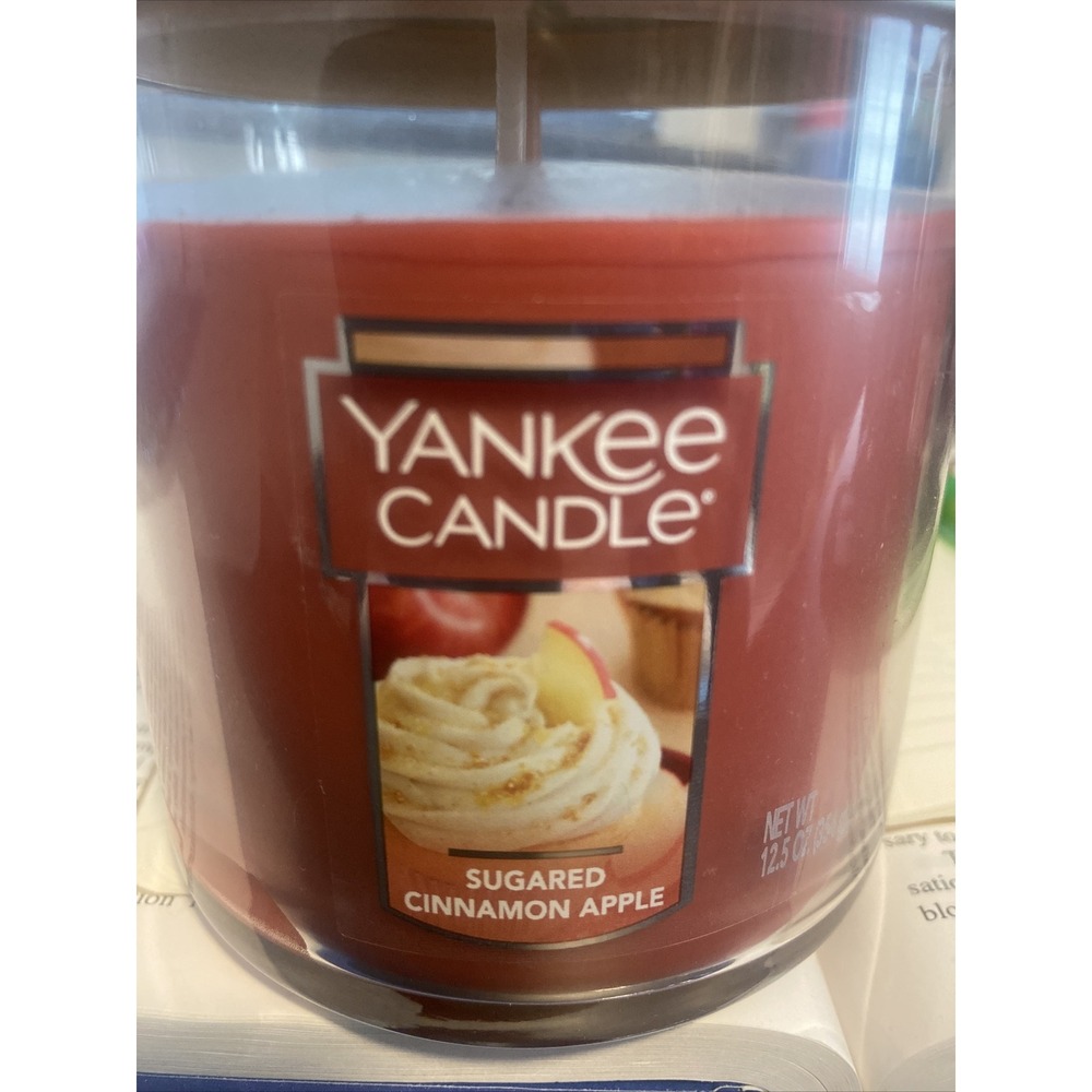 Yankee Candle SUGARED CINNAMON APPLE Tumbler Up to 40-50 Hours Burn Time 12.5oz